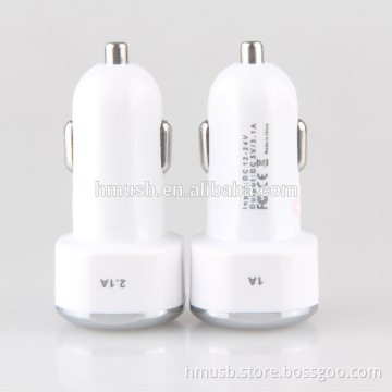 3.1A Dual USB Universal Car Charger with logo